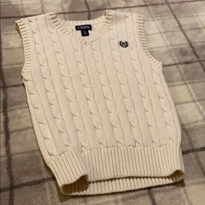 Boys cream sweater vest